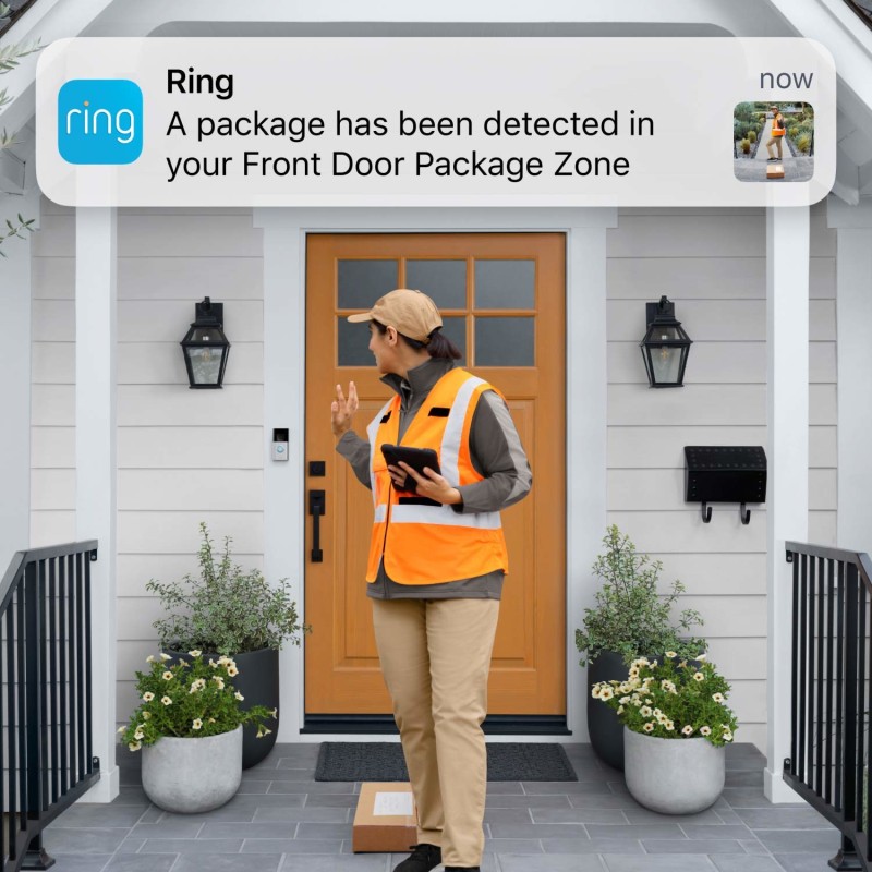 RING Battery Video Doorbell Plus - WLAN 1536p HD Gegensprechfunktion Türklingel